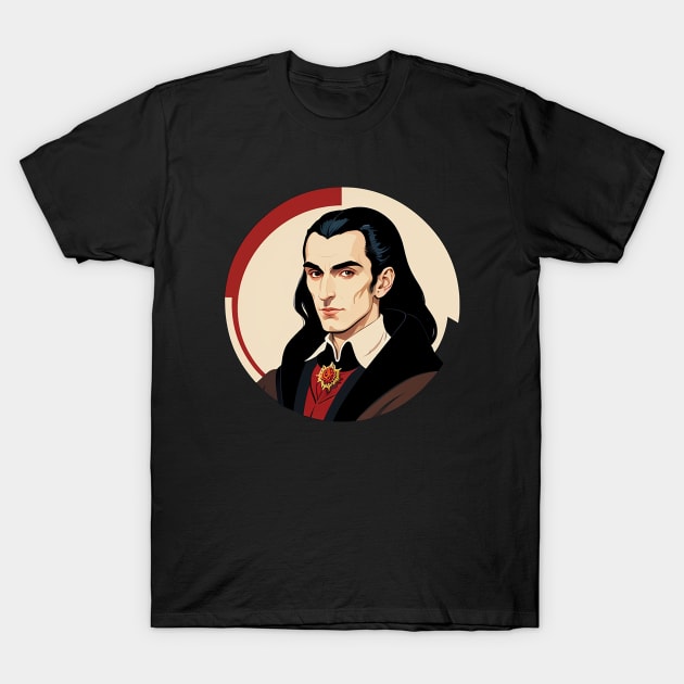 A Young Strahd Von Zarovich Wearing Gentleman's Attire T-Shirt by CursedContent